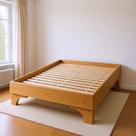 Lit en bois massif, véritable hêtre des pyrénées