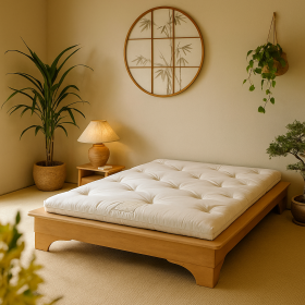 Matelas d'inspiration FUTON - 100% coton bio - fabriqué en France