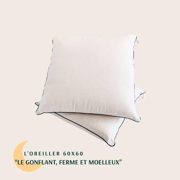 Oreillers 50x70 en coton bio