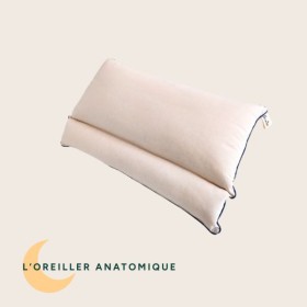 Oreiller anatomique - fabriqué en pur coton biologique