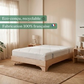 Matelas bio latex 140x190 et coton bio fabriqué en France