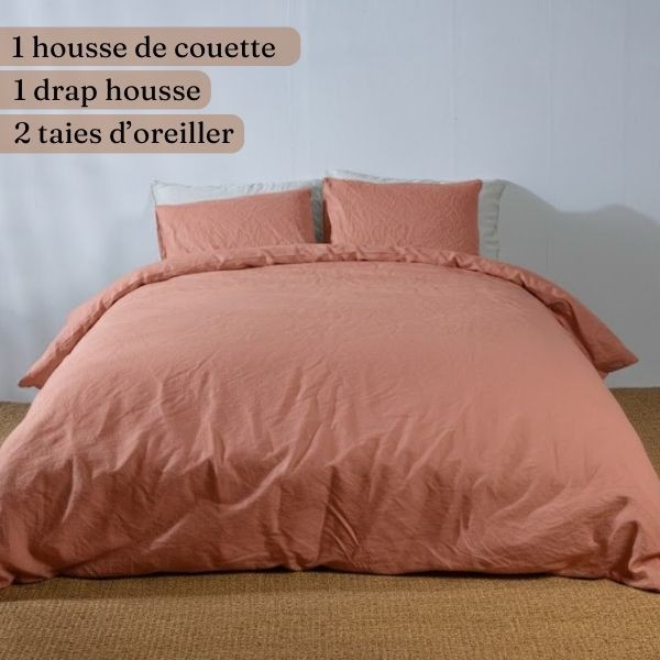 Parure de lit coton/chanvre