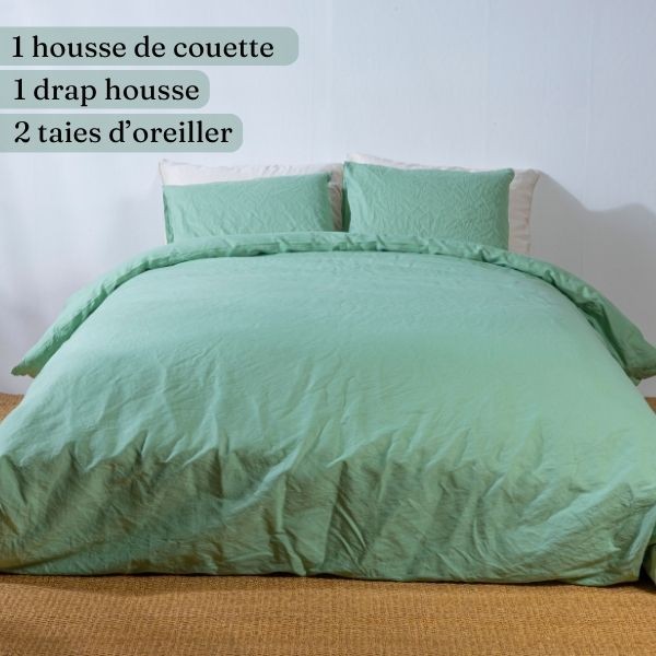 Parure de lit coton/chanvre