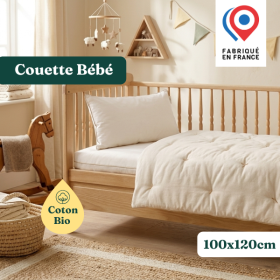 Couette bébé coton bio 100x120cm