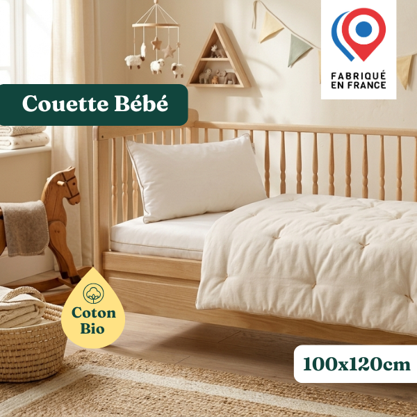 Couette bébé coton bio 100x120cm