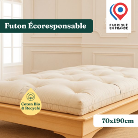 Matelas d'inspiration FUTON - 100% coton bio - fabriqué en France
