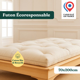 Matelas d'inspiration FUTON  - 100% coton bio - Fabriqué en France
