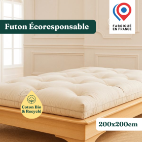 Matelas bio 200x200 en coton biologique Fabriqué en France