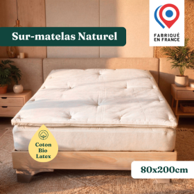 Sur-matelas coton bio - Futaine literie Fabrication Française