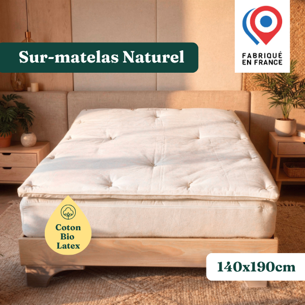 Sur-matelas coton bio - Futaine literie Fabrication Française