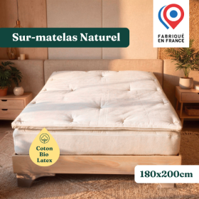 Sur-matelas coton bio - Futaine literie Fabrication Française