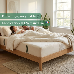 Matelas Coton bio/recyclé, Latex 160x200 | Made in France