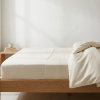 Drap housse en coton bio écru satin ou flanelle - Futaine