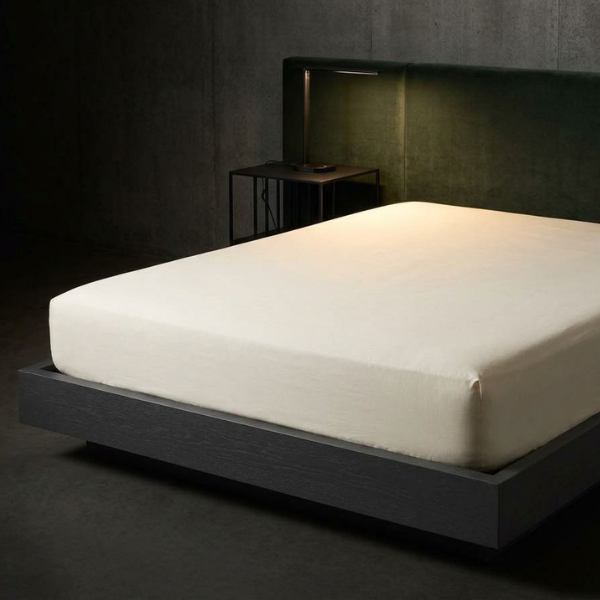Drap housse en coton bio écru satin ou flanelle - Futaine