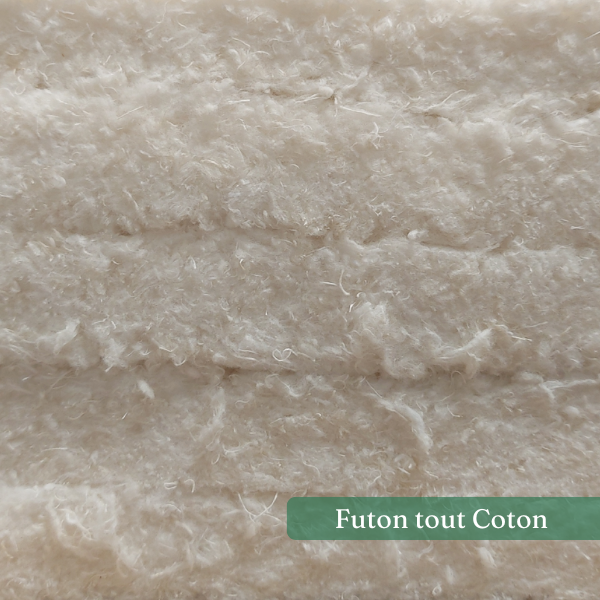 Futon 70x200 coton bio et recyclé | Couchage ferme Futaine